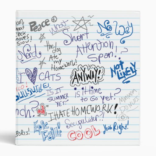School Doodles Binder