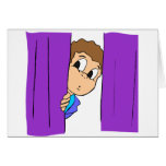School Drama Club Stage Fright Greeting Cards