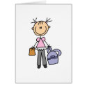 School Girl With Backpack Card by stick_figures School Girl With Backpack Card