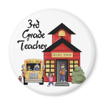 School House 3rd Grade Teacher Tshirts and Gifts Magnet