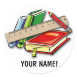 SCHOOL ID LABELS! ROUND STICKER