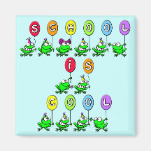 School is Cool - Frogs Magnet