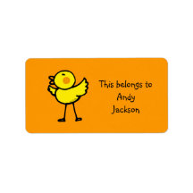 School Labels (baby chick)