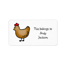 School Labels (chicken)