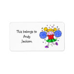 School Labels ( cute cheerleader ) labels