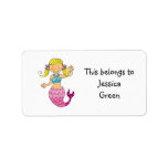 School Labels ( cute mermaid )