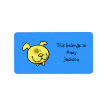 School Labels ( fun dog )