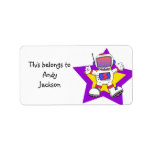 School Labels ( funny astronaut ) labels