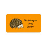School Labels ( hedgehog )
