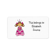 School Labels (princess)