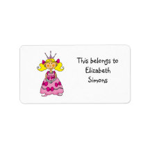 School Labels (princess)
