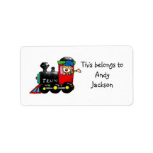 School Labels ( toy train )