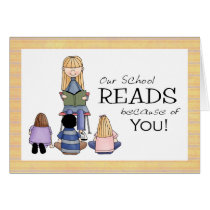 School Librarian Thank You Card cards