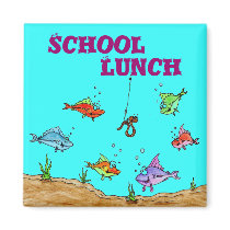 School, Lunch magnets by jolecarr School, Lunch magnets