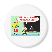school math left philosophers refrigerator magnet
