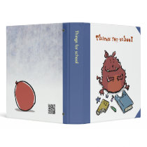 school monster - customizable 3 ring binders