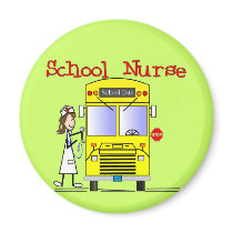 School Nurse Stick People Design Refrigerator Magnets