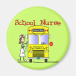 School Nurse Stick People Design Refrigerator Magnets