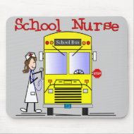 School Nurse Stick People Design mousepad
