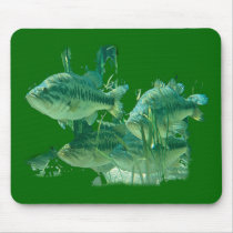 School O Bass-From FishTs Freshwater Collection mousepads