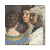 School of Athens (detail) by Raphael or Raffaello Magnets