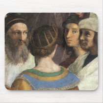 School of Athens (detail) by Raphael or Raffaello Mousepads