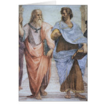 School of Athens (detail - Plato & Aristotle) Greeting Cards