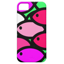 School of Christian Fish Symbols - Pink and Purple iPhone 5 Covers