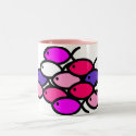 School of Christian Fish Symbols - Pink and Purple Coffee Mugs