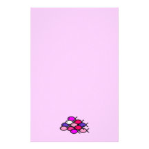 School of Christian Fish Symbols - Pink and Purple Stationery Paper