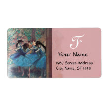 SCHOOL OF DANCE /BALLERINA BALLET DANCER MONOGRAM CUSTOM SHIPPING LABELS