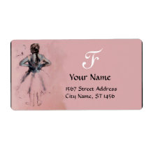 SCHOOL OF DANCE /BALLERINA BALLET DANCER MONOGRAM LABELS