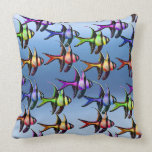School of Multicolored Banggai Cardinalfish Pillow