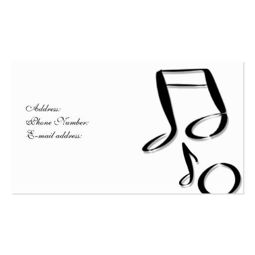 school of music business cards (back side)