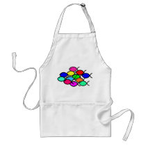 School of Rainbow Fish Symbols aprons