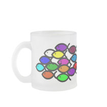 School of Rainbow Fish Symbols mugs
