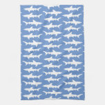 School of Sharks Galley / Beach House Blue Hand Towel