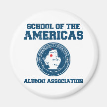 school of the americas alumni fridge magnet