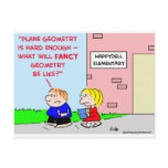 school plane geometry fancy postcard