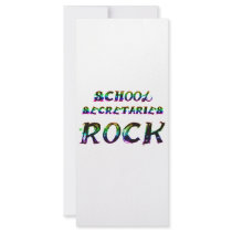 SCHOOL SECRETARIES ROCK RACK CARD DESIGN
