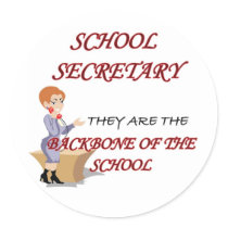SCHOOL SECRETARY 2 copy Round Sticker