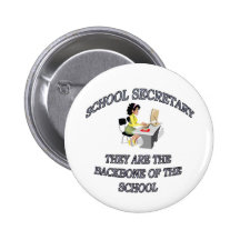 SCHOOL SECRETARY PINBACK BUTTONS