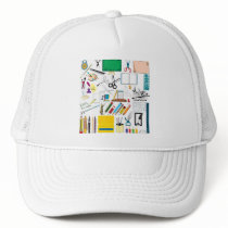 School subjects3 mesh hats