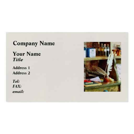 School Supplies in General Store Business Card (front side)