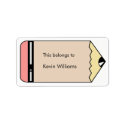 School Supplies Labels label