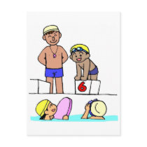 School Swim Meet postcards