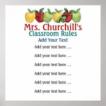 School Teacher's Classroom Rules LG. by SRF Posters