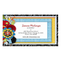 School theme business cards
