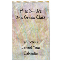 School Year Calendar with lined pages