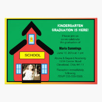 Schoolhouse Graduation Invitation invitations